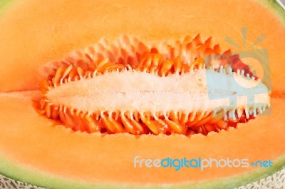 Texture Of Ripe Melon Stock Photo