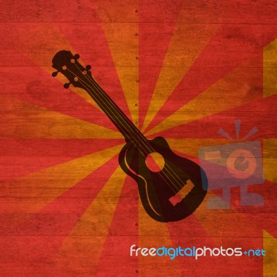 Textured Guitar Background Stock Image