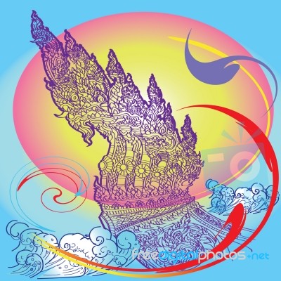 Thai Art Background Stock Image