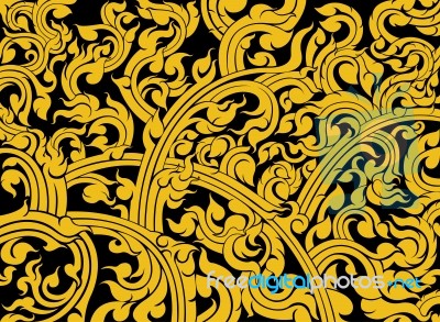 Thai Art Pattern Stock Image