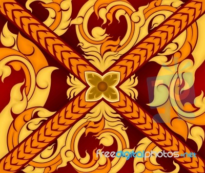 Thai Art Pattern Style Stock Image