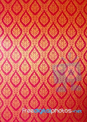 Thai Art Wall Pattern Stock Photo