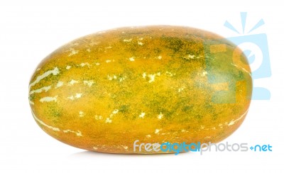 Thai Cantaloupe Melon Isolated On The White Background Stock Photo