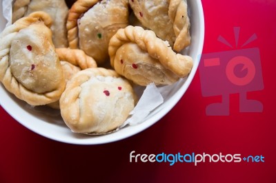 Thai Curry Puff Stock Photo