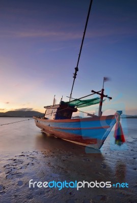 Thai Fishing Boat Stock Photo