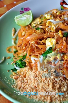 Thai Food Pad Thai Stock Photo