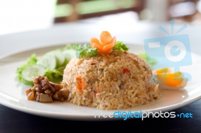 Thai Fried Rice Stock Photo