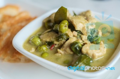 Thai Green Chicken Curry Stock Photo