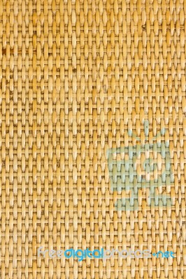 Thai Handcraft Of Bamboo Weave Pattern Stock Photo