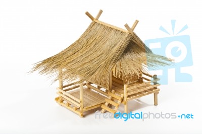 Thai Home Model From Bird Eye View Stock Photo