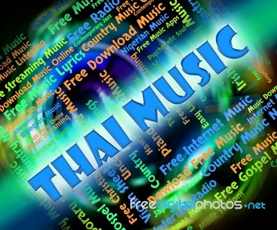 Thai Music Shows Sound Track And Acoustic Stock Image