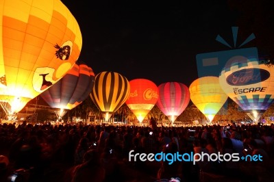 Thai New Year Balloon Festival Stock Photo