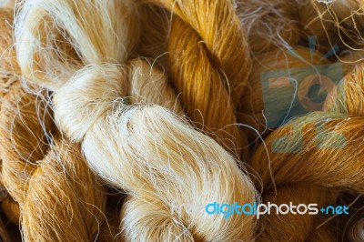 Thai Silk Thread Stock Photo