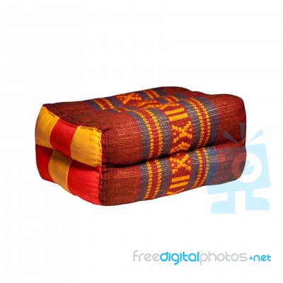 Thai Style Colorlul Cotton Pillow Stock Photo