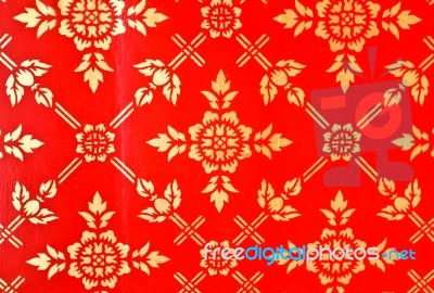 Thai Traditional Pattern Stock Photo