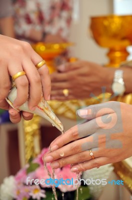 Thai Wedding Ceremony Stock Photo