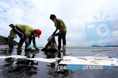 Thailand-environment-oil-pollution Stock Photo