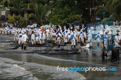 Thailand-environment-oil-pollution Stock Photo