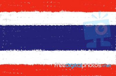 Thailand Grunge Flag Stock Image