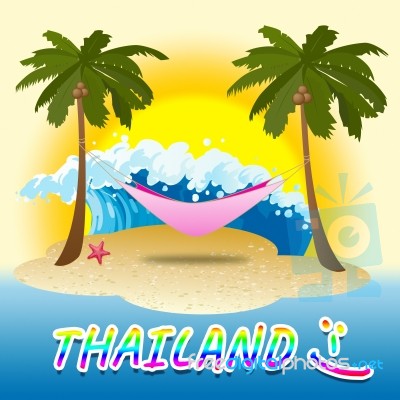 Thailand Holiday Means Summer Time And Asia Stock Image