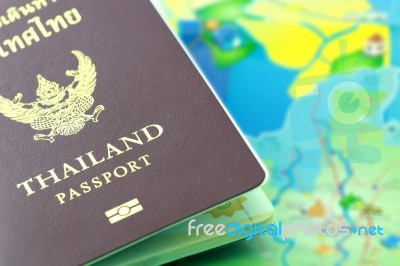 Thailand Passport Stock Photo