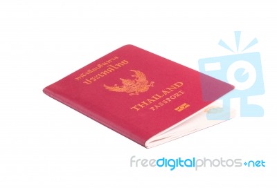 Thailand Passport Isolated On White Background With Clipping Pat… Stock Photo