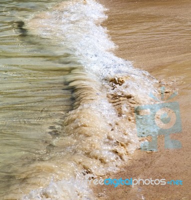 Thailand  Phangan Bay Abstract Of A Gold In Water Stock Photo