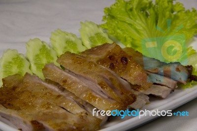 Thailand Pork Roast Stock Photo