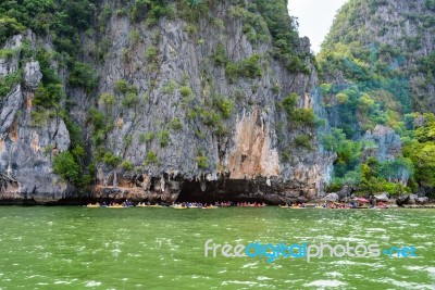 Tham Lod Cave Phang Nga Bay Stock Photo