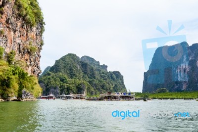 Tham Lod Cave Phang Nga Bay Stock Photo