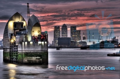 Thames Barrier  Stock Photo