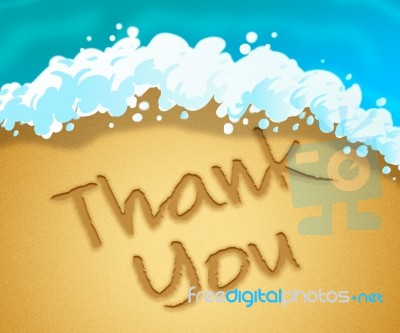 Thank You Represents Many Thanks 3d Illustration Stock Image