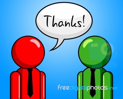 Thanks Conversation Represents Chit Chat And Chinwag Stock Image