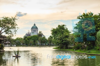 The Ananta Samakhom Throne Hall And Dusit Zoo Stock Photo