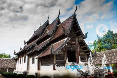 The Ancient Buddhist Temple In Chiang Mai,thailand Stock Photo