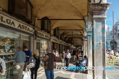 The Arcade In St Marks Square Venice Stock Photo