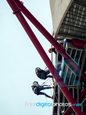 The Arcelormittal Orbit Sculpture At The Queen Elizabeth Olympic… Stock Photo