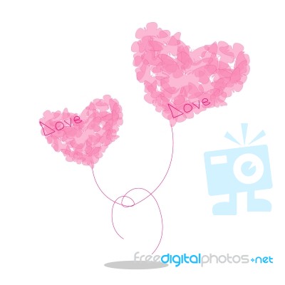 The Balloon Of Love Stock Image