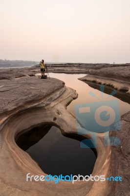 The Beautiful Picture Of Sam Phan Bok Stock Photo