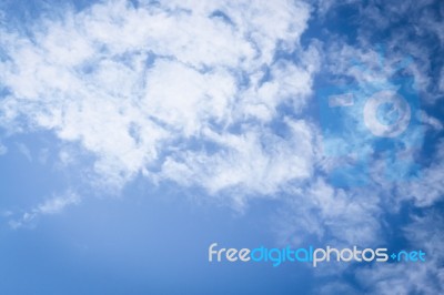 The Beauty Background Of Blue Sky With Cloud Stock Photo