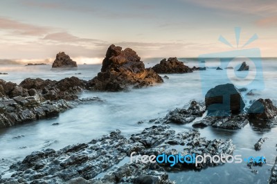 The Beauty Of The Beaches Of Asturias, Spain Stock Photo