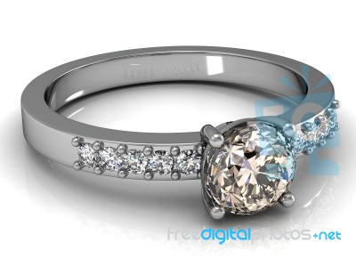 The Beauty Wedding Ring Stock Image