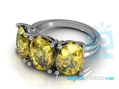 The Beauty Wedding Ring Stock Image