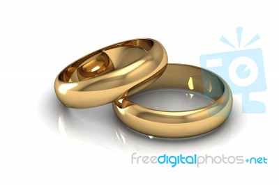 The Beauty Wedding Ring Stock Image