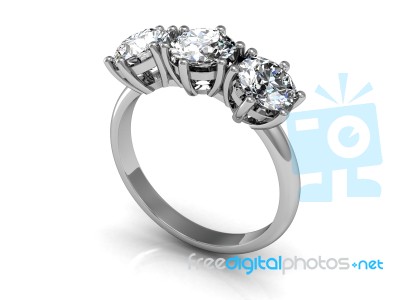 The Beauty Wedding Ring Stock Image