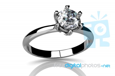 The Beauty Wedding Ring Stock Image