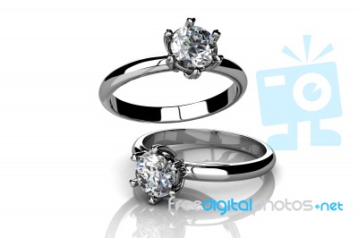 The Beauty Wedding Ring Stock Image