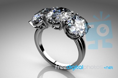 The Beauty Wedding Ring Stock Image