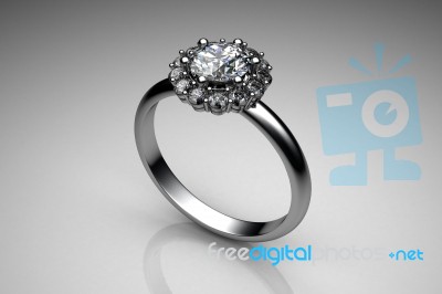 The Beauty Wedding Ring Stock Image