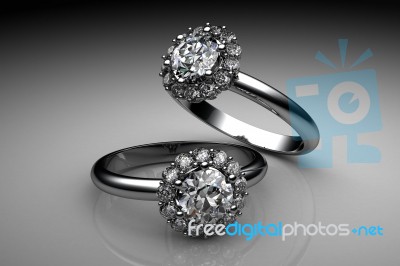 The Beauty Wedding Ring Stock Image